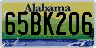 AL license plate 65BK206