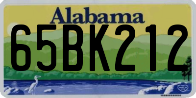 AL license plate 65BK212