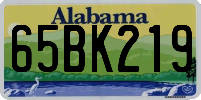 AL license plate 65BK219
