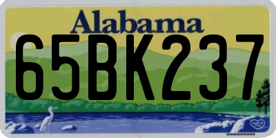 AL license plate 65BK237