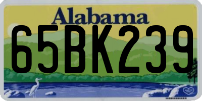 AL license plate 65BK239