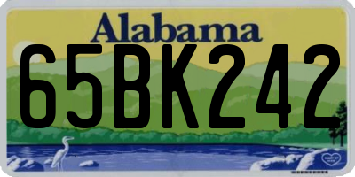AL license plate 65BK242