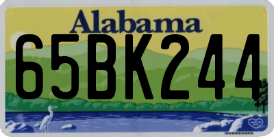AL license plate 65BK244