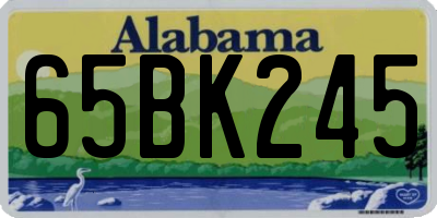 AL license plate 65BK245