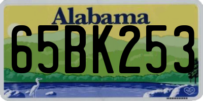 AL license plate 65BK253