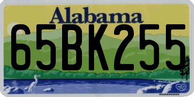 AL license plate 65BK255