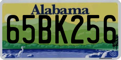 AL license plate 65BK256