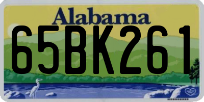 AL license plate 65BK261