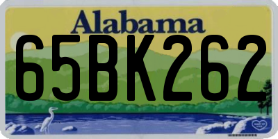 AL license plate 65BK262