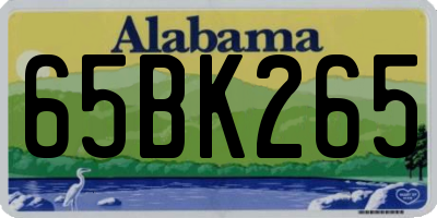 AL license plate 65BK265