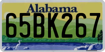 AL license plate 65BK267