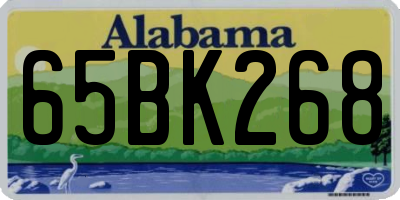 AL license plate 65BK268