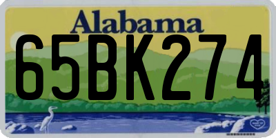 AL license plate 65BK274