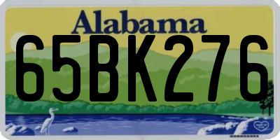 AL license plate 65BK276
