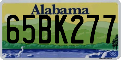 AL license plate 65BK277