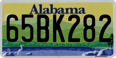 AL license plate 65BK282