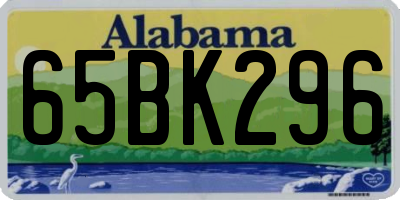 AL license plate 65BK296
