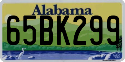 AL license plate 65BK299