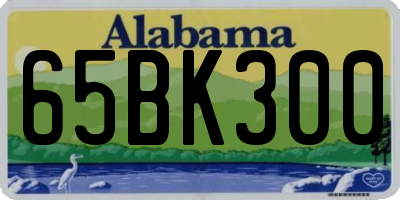 AL license plate 65BK300