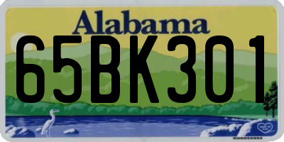 AL license plate 65BK301