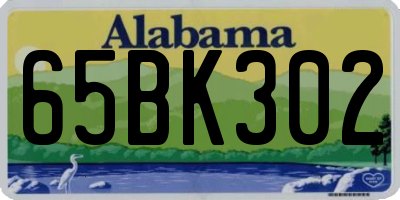 AL license plate 65BK302