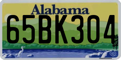 AL license plate 65BK304