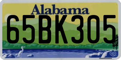 AL license plate 65BK305