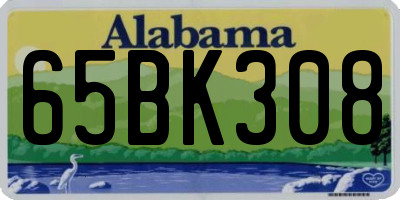 AL license plate 65BK308
