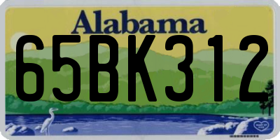 AL license plate 65BK312