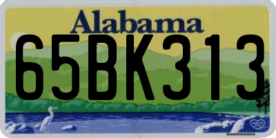 AL license plate 65BK313