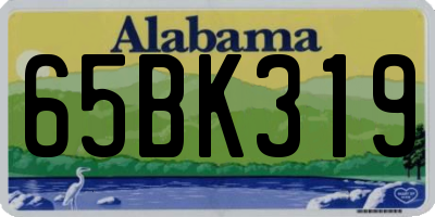AL license plate 65BK319