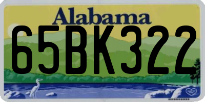 AL license plate 65BK322