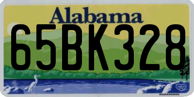 AL license plate 65BK328