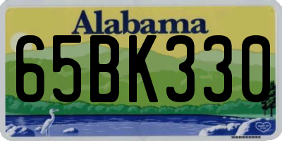 AL license plate 65BK330