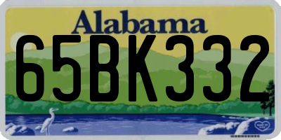 AL license plate 65BK332