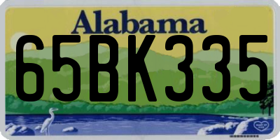 AL license plate 65BK335