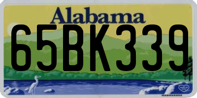 AL license plate 65BK339