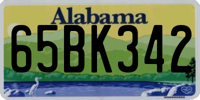 AL license plate 65BK342