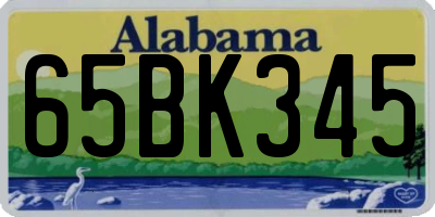 AL license plate 65BK345