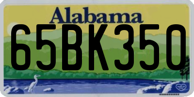 AL license plate 65BK350