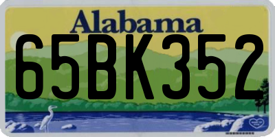 AL license plate 65BK352