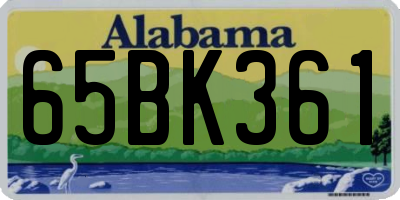 AL license plate 65BK361