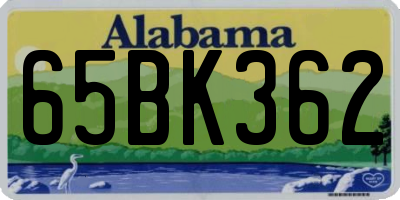 AL license plate 65BK362
