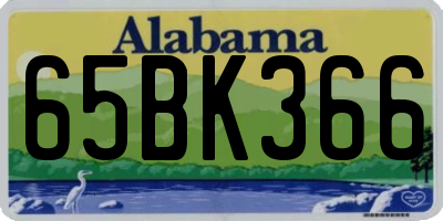 AL license plate 65BK366