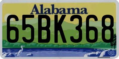 AL license plate 65BK368