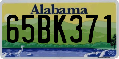AL license plate 65BK371