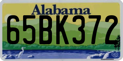 AL license plate 65BK372