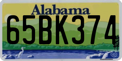 AL license plate 65BK374