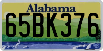 AL license plate 65BK376