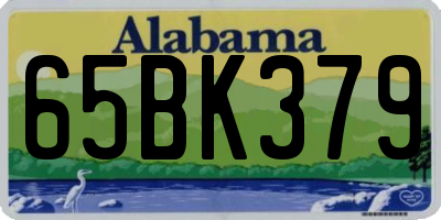 AL license plate 65BK379
